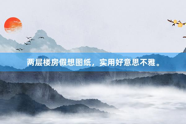 两层楼房假想图纸，实用好意思不雅。